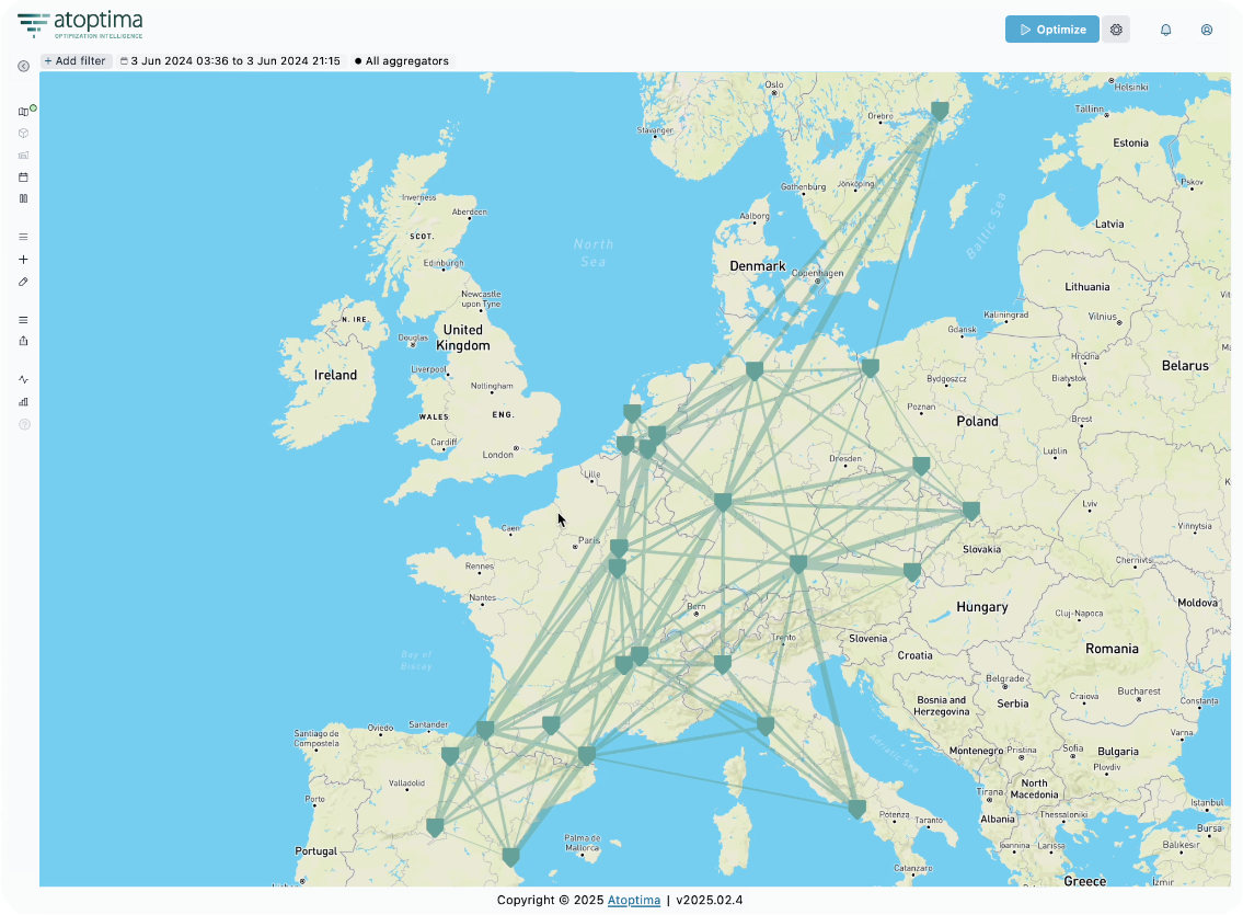 Consolidation of transport flow and network simulation